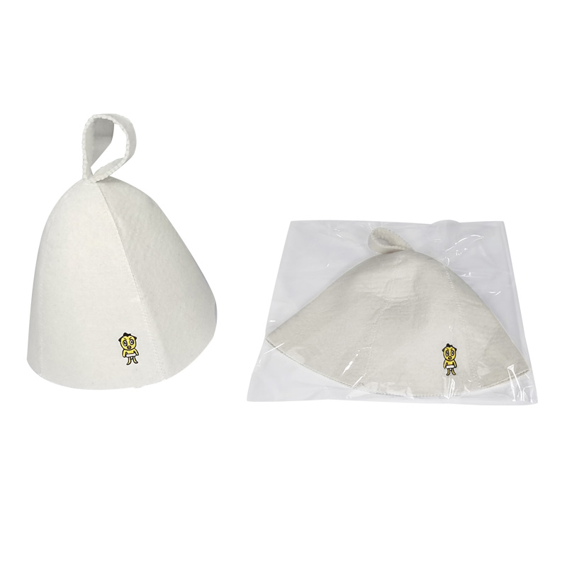 Wool Sauna Hat Wool Sauna Cap Absorbent Bathroom Accessories Russian Banya Sauna Hat Protect Hair for Unisex Women Men