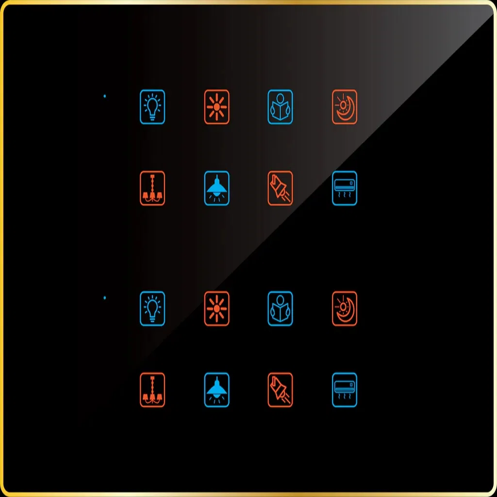 Customized Electrical Tempered Glass Switch Panel Colored for Building/Decoration etc