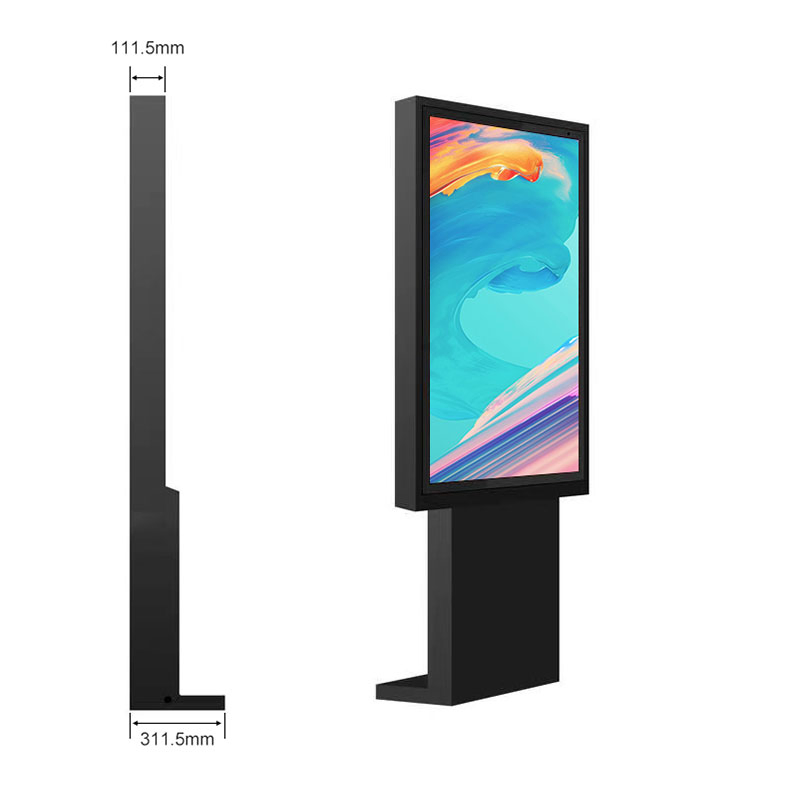 High Brightness Dooh Advertising Media Player Display 43 55 65 76 86 98 Inch Outdoor LCD Digital Signage Screen