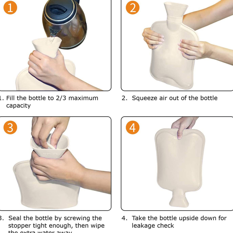1000ml Cheap Water-Filling Hand Foot Warmer Colorful Hot Water Bag with Cover
