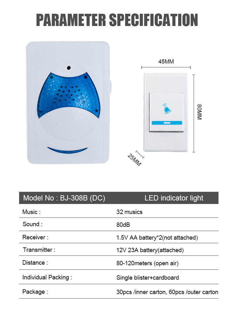 Smart Doorbell Home Use Wireless Doorbell with Remote Control