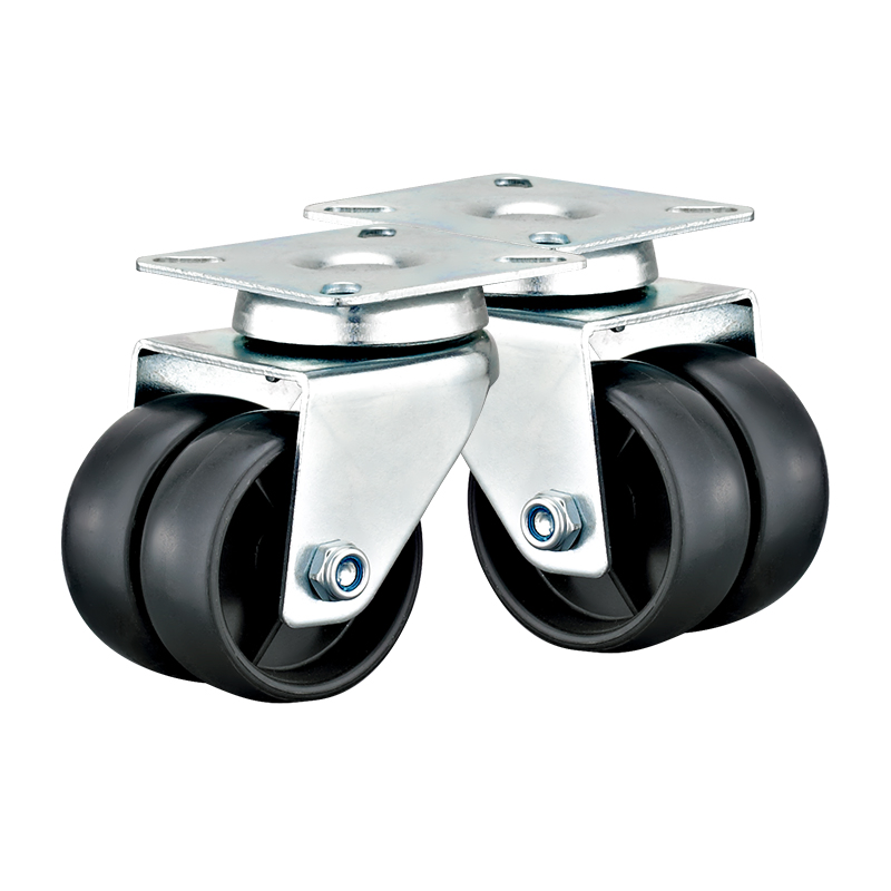 2"3" Light Duty PP Twin Caster Industrial Trolley Wheel Small Dolly Plastic Casters Removable Caster Wheels