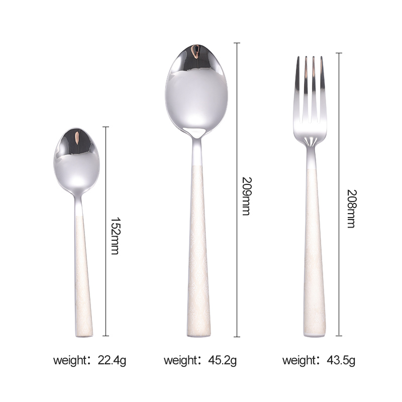 Wholesale Custom Abrazine Handle Stainless Steel Fork and Spoon
