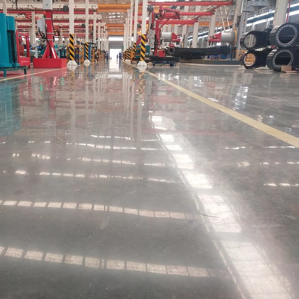 Enhanced Gloss Colored Concrete Sealer Floor Used for Mixed-Use Developments