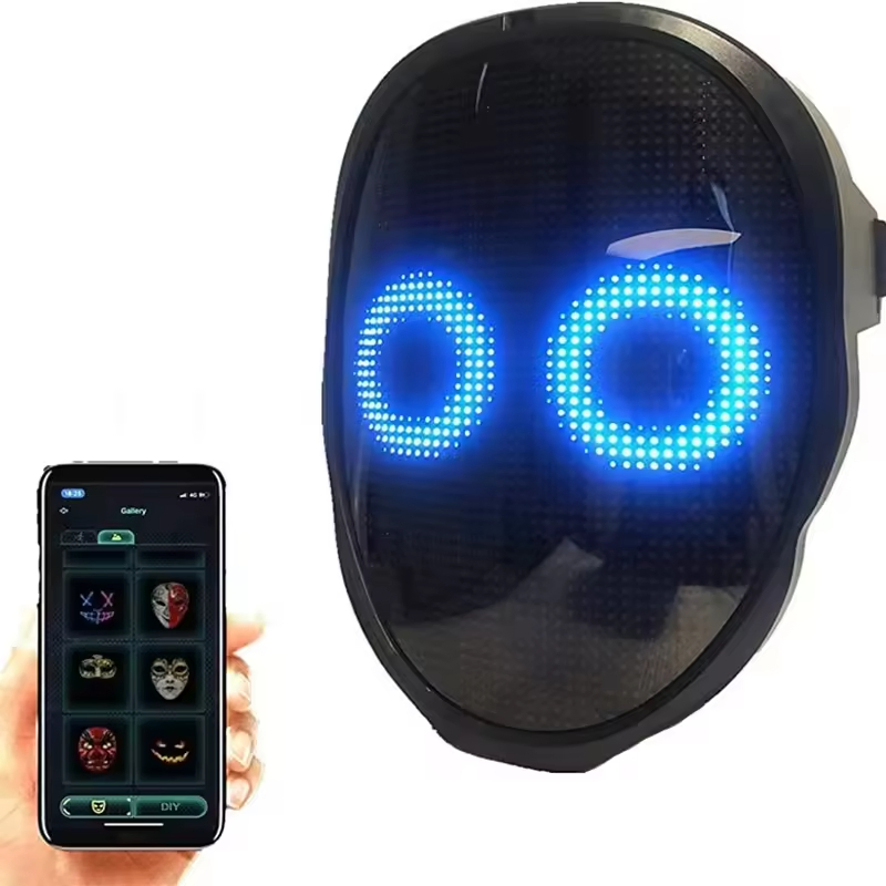 Wholesale LED Light Billboard Colorful Light up Christmas Glowing Mask