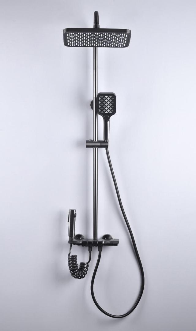Wholesale Luxury Black Shower Mixer Sanitary Bathing Shower Head