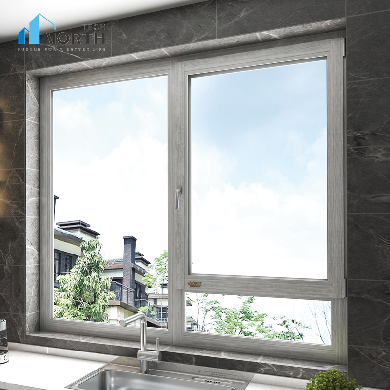 American Hot Sale Hurricane Impact Glass UPVC PVC Vinyl Casement Tilt and Turn Windows with The Easy-Fit Window Mesh