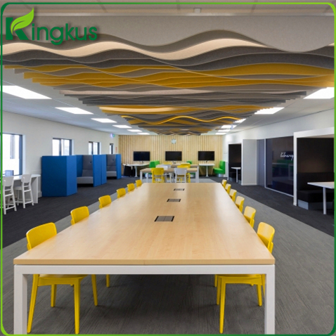 Eco Friendly Polyester Fiber Interior Decorative Acoustic Ceiling for Concert Hall