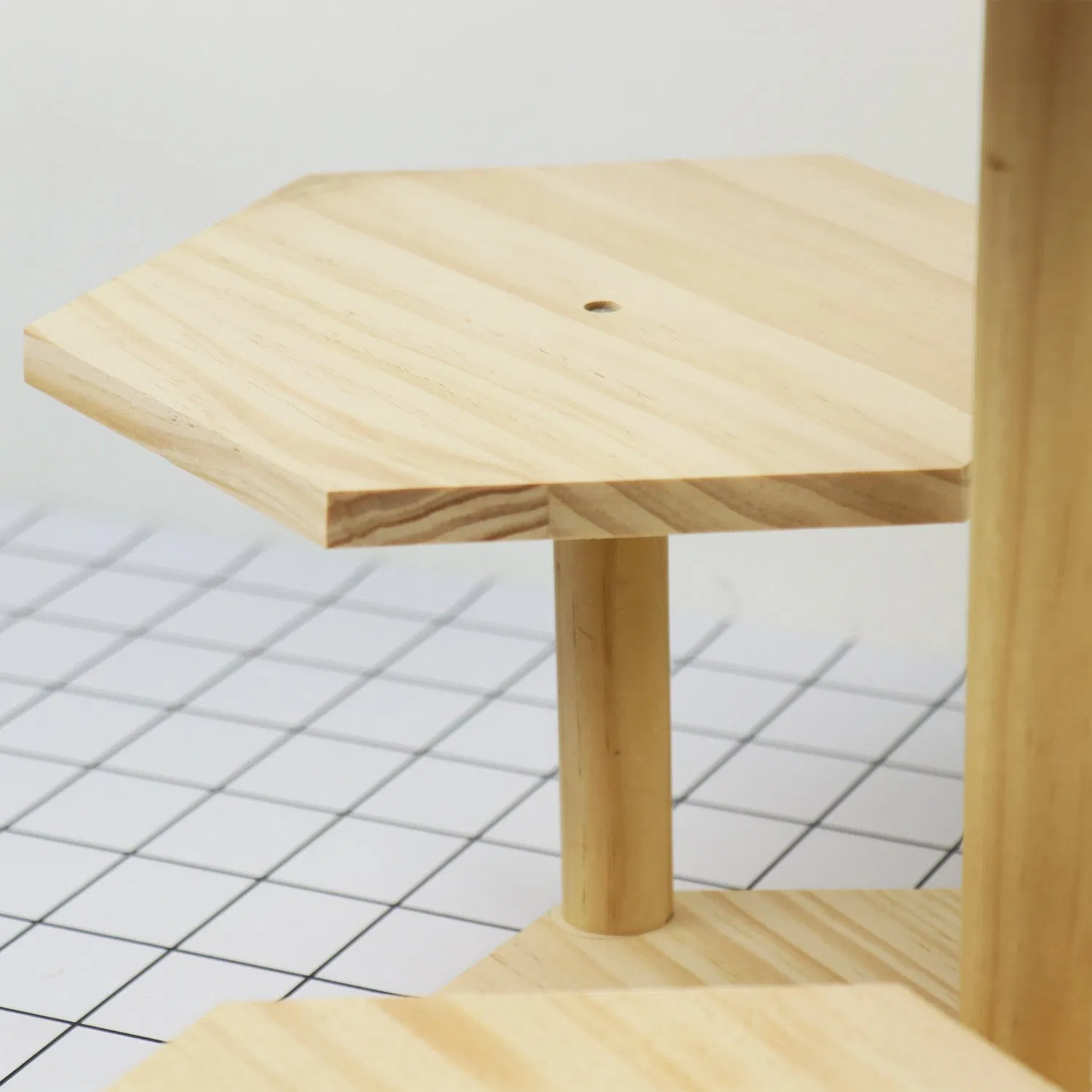 FSC&BSCI Wooden Cake Stand and Cheese Charcuterie Board, Cupcake Stand