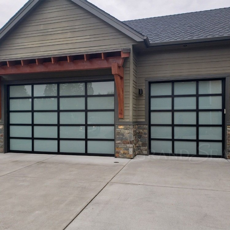 Contemporary Custom Aluminum 3 Panel 5 Panel 16X7 12X7 10 X 7 Garage Door Sale Price