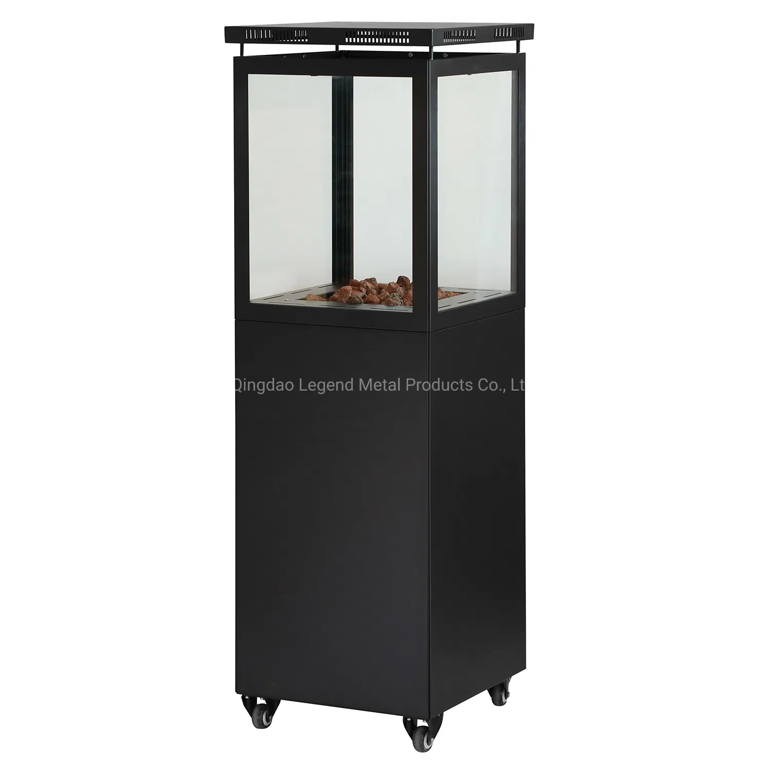 Standing Outdoor Gas Fireplace with Ceramic Glass for Garden Use by LPG Kd420