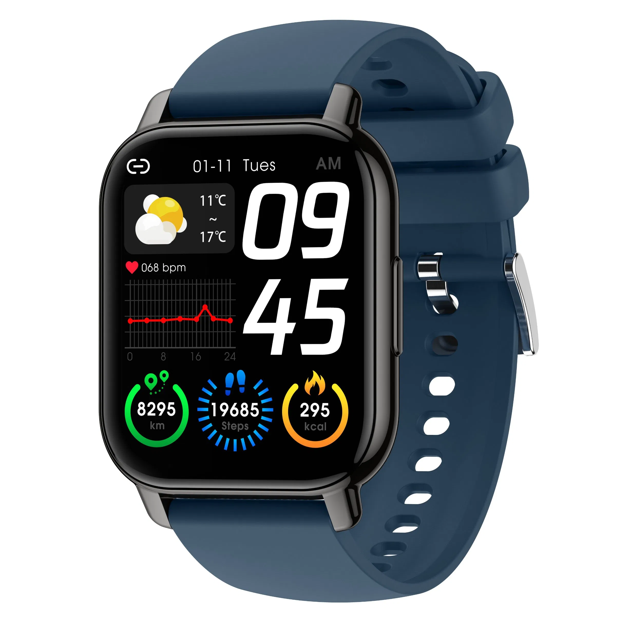 Smartwatch Heart Rate Monitor Wearable Device 1.85" Touch Screen Montre Connecte Reloj Inteligente Men Smart Watch