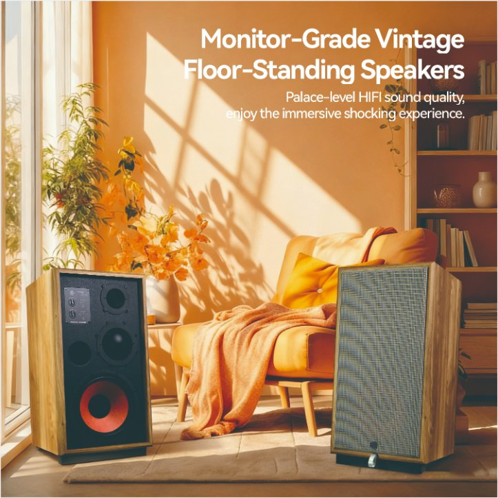 Factory Direct Wholesale Pricing Wooden Cabinet High-Power Bass Home Speaker for Creating 3D Sound Effects in Living Rooms