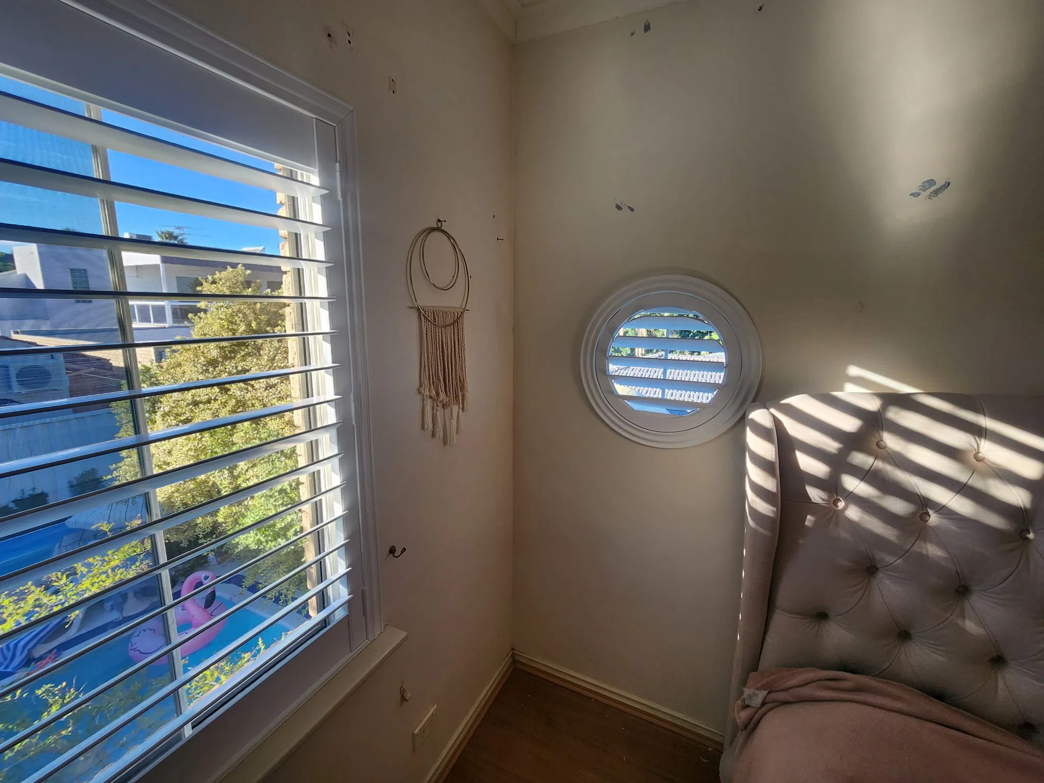 Stylish and Durable Round Window Shutters for Your Home or Office