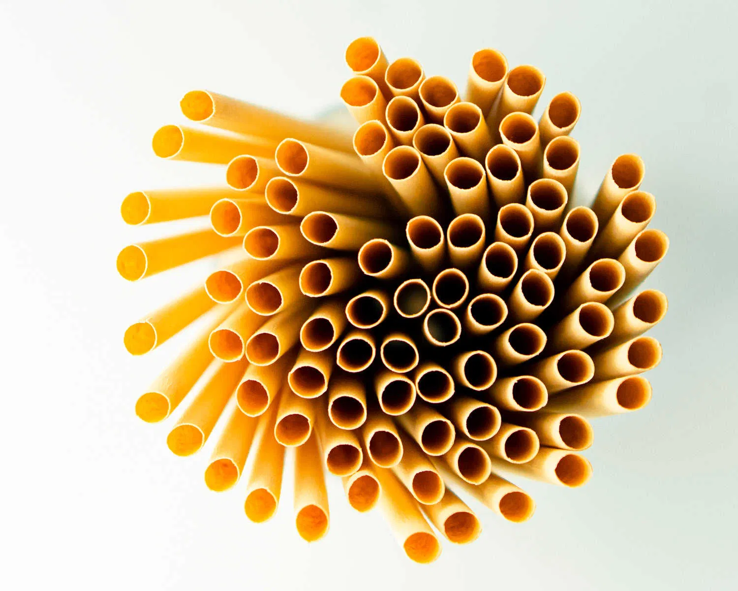 Ecolife Eco-Friendly Natural Corn Tableware Food Grade Natural White Color Drinking Biodegradable Bamboo Fiber Straws