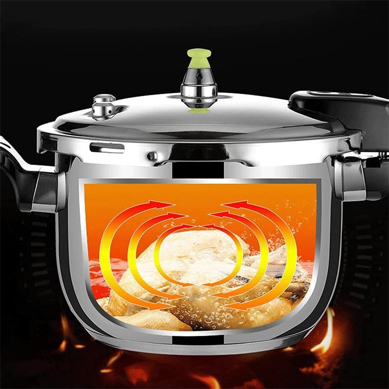 Stainless Steel Stove Top Pressure Cooker Pot Used for Pressure Foodie or Steaming, Compatible with Gas & Induction Cooker