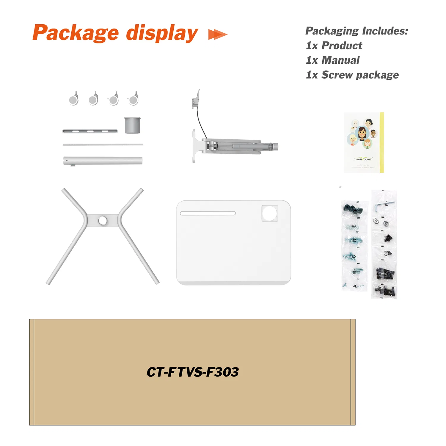 Best Selling Gas Spring Adjustable Laptop Cart for Office