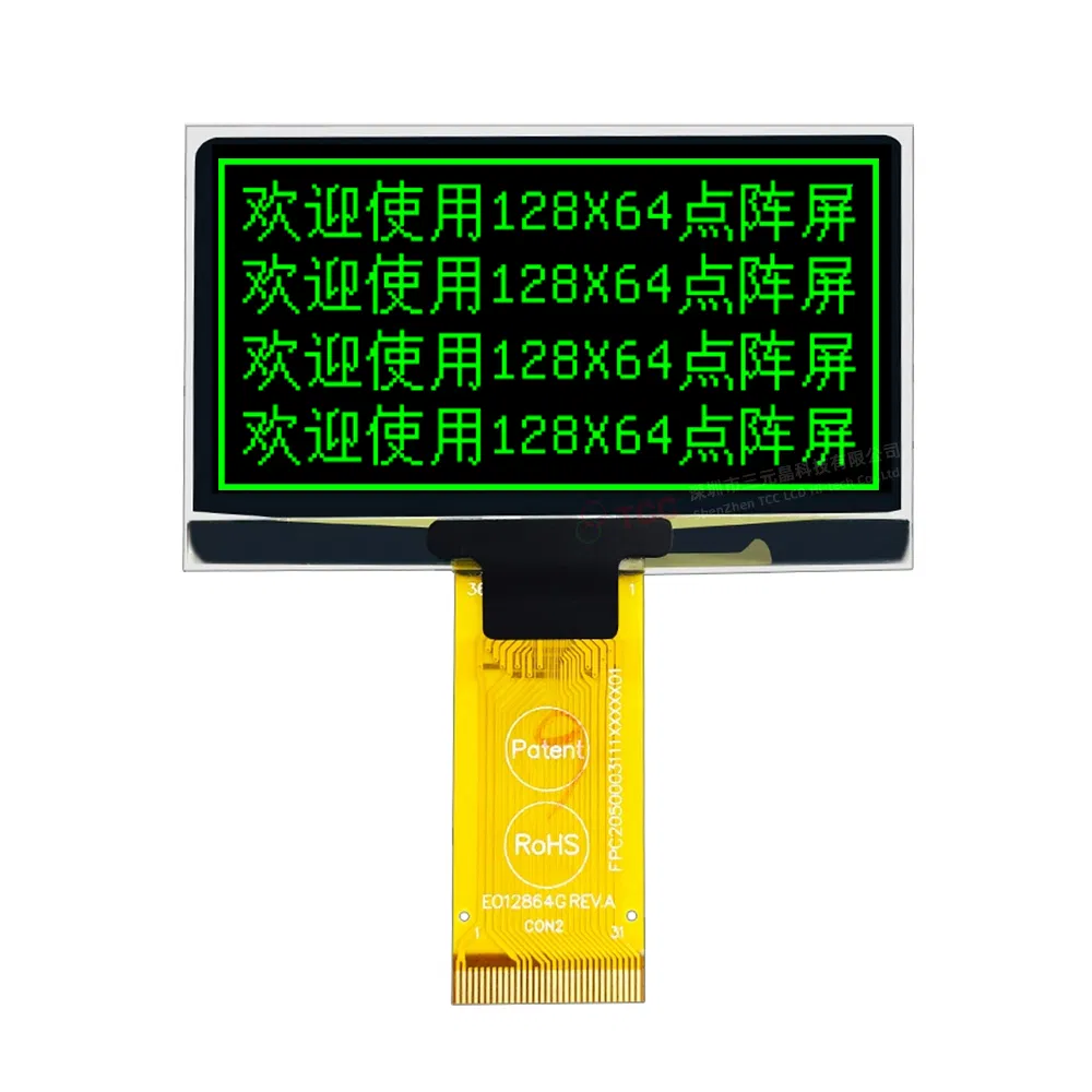 OLED-дисплей 2.42 дюйма 128x64, 31 пин, интерфейсы Parallel/SPI/I2C