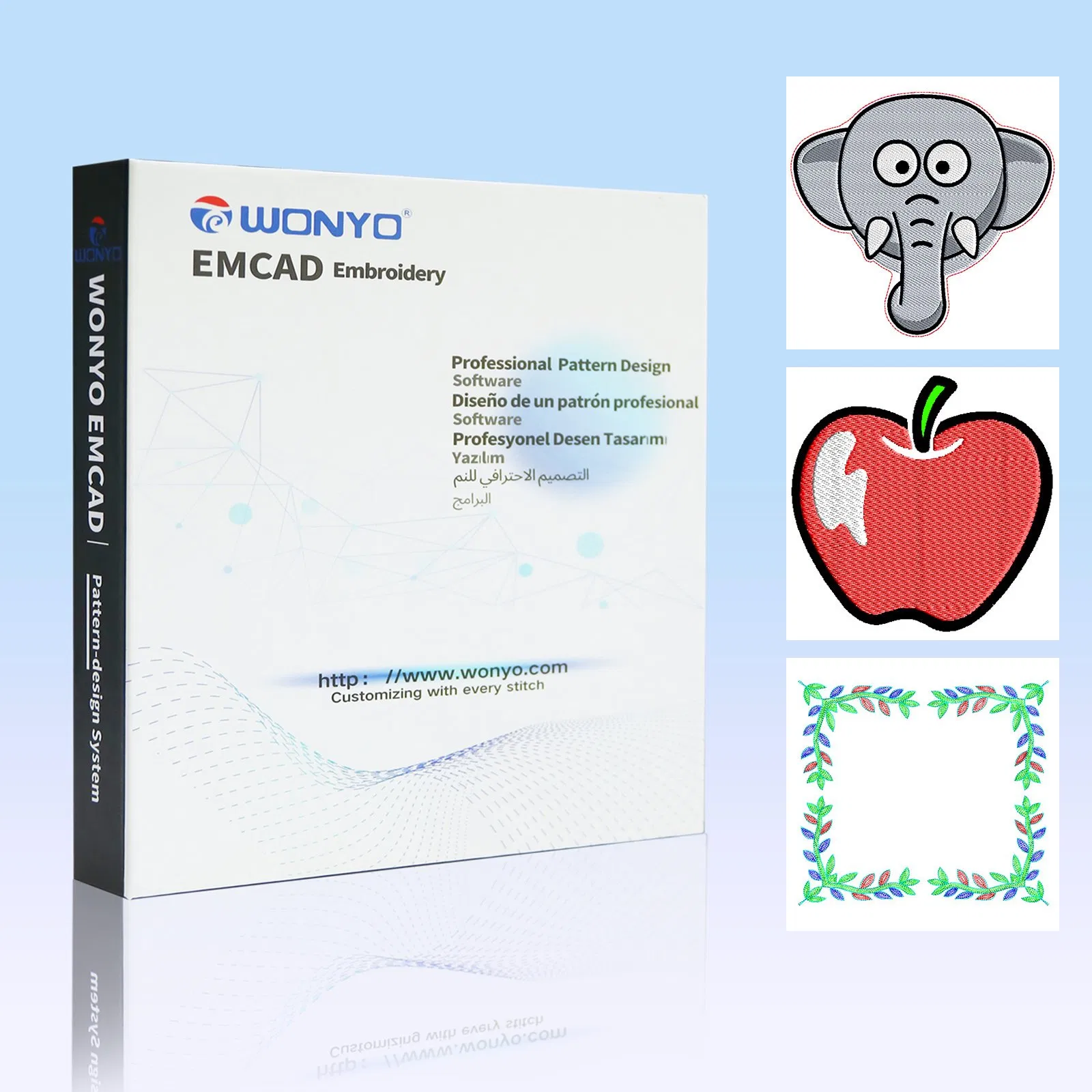 Isew Emcad Embroidery Software Pattern Design System Easy to Learn