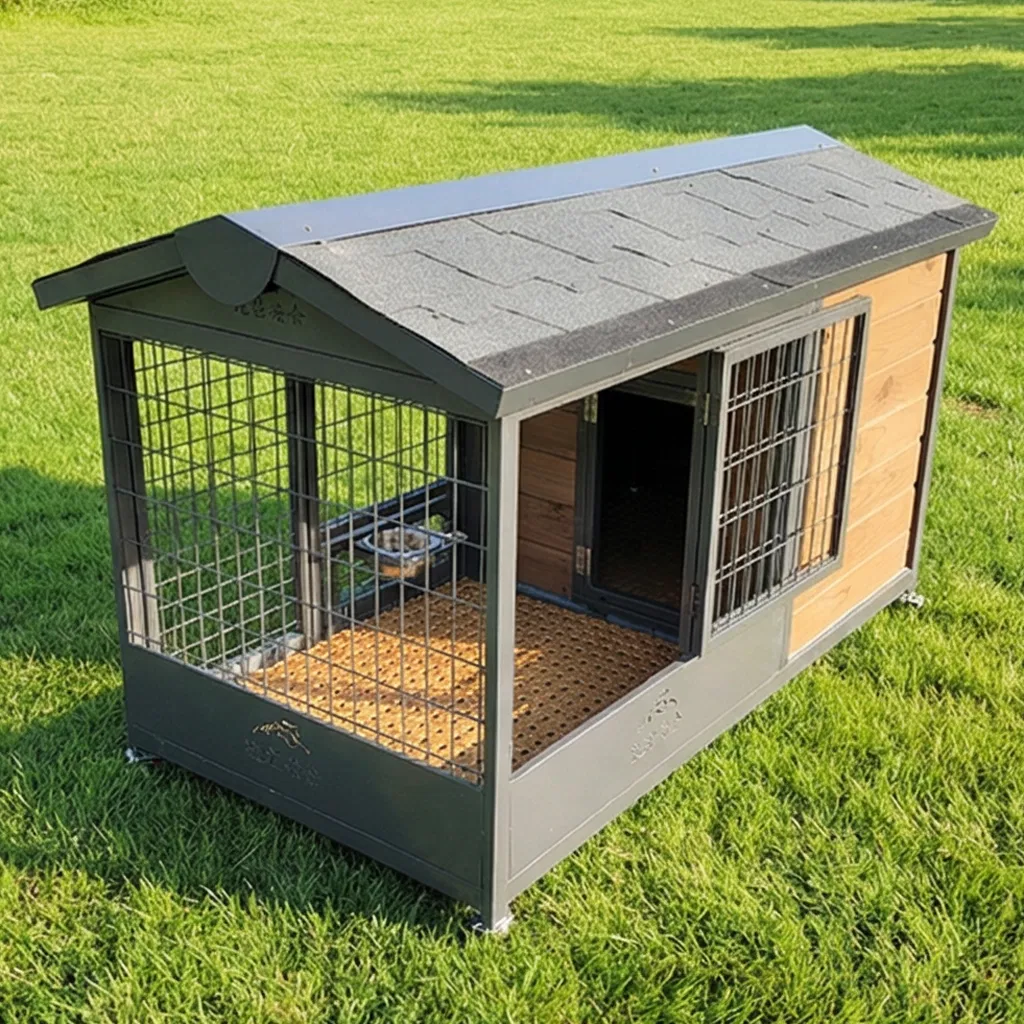 Modern Windproof Dog House with Waterproof Roof and Ventilated Cabin Window