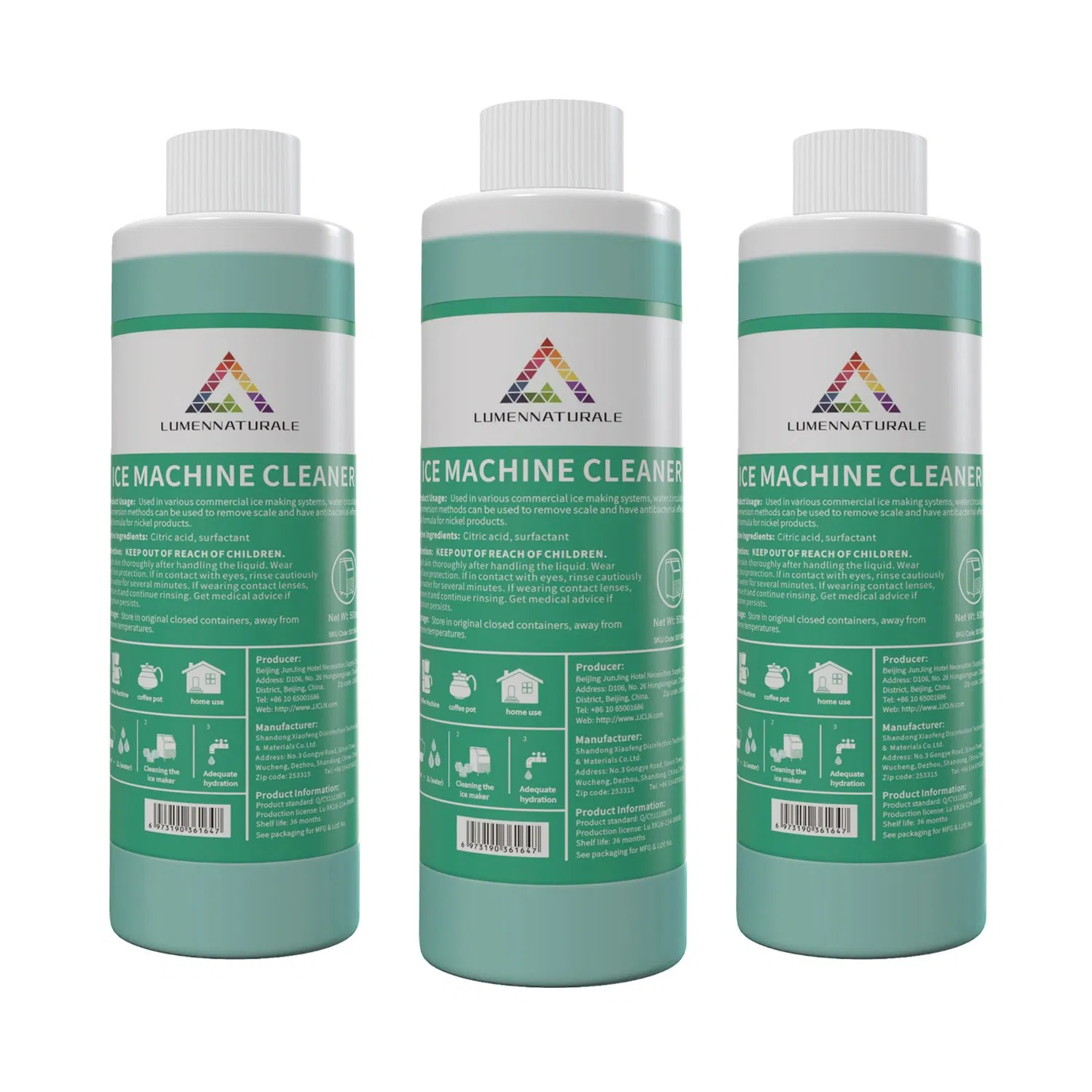 Ice Machine Cleaning Detergent Liquid Residue-Free Cleaner for Fresh Ice Maker Machine