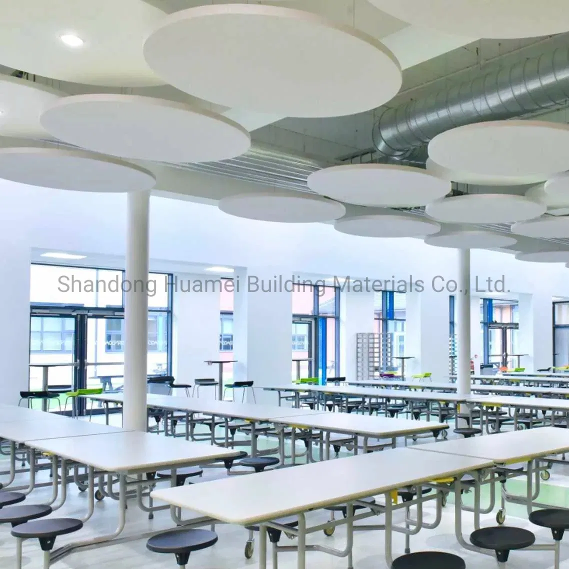 Acoustic 30mm Fiber Glass Wool Insulation Ceiling Tile Suspension Soundproof Ceiling Panels