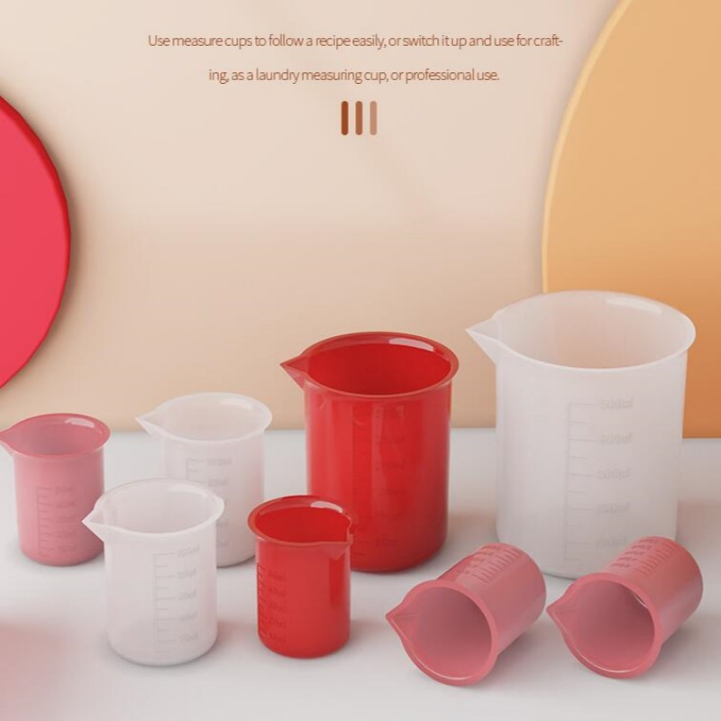 Separating Cups DIY Cake Epoxy Resin Jewelry Making Tools Silicone Measuring Cup