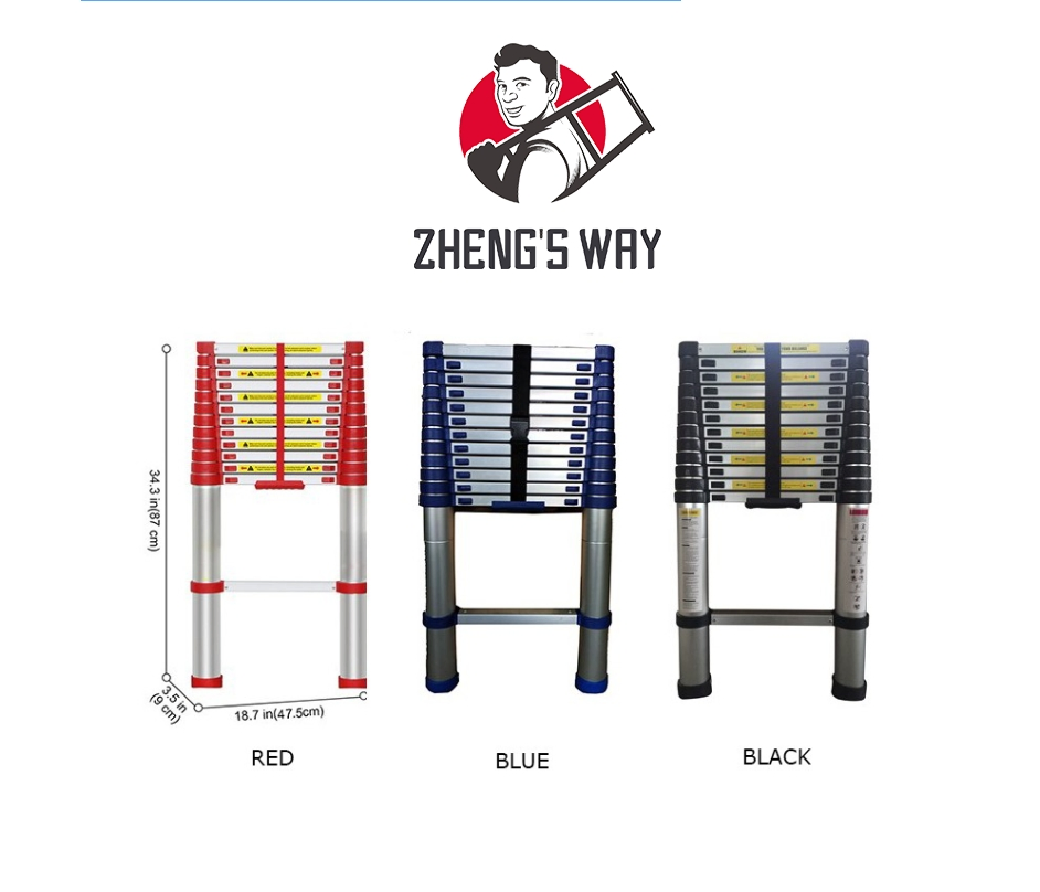 Portable Anti Slip Aluminum Foldable Telescopic Extension Step Ladder