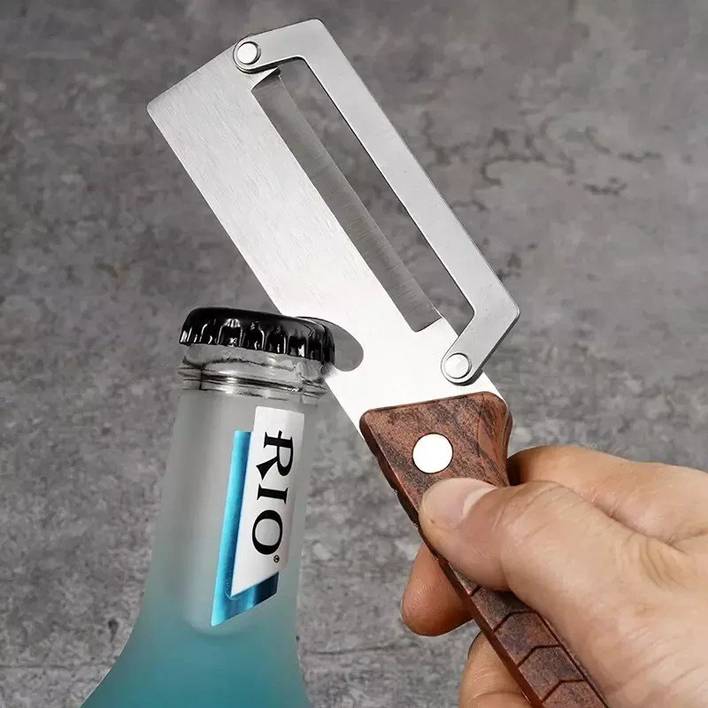 Stainless Steel Kitchen Peeler & Bottle Opener 2-in-1 Vegetable Slicer for Home