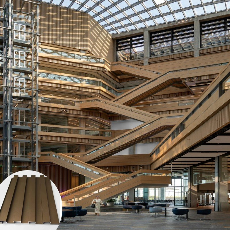 Wood Grain Aluminum Alloy Square Tube Profile Ceiling Decorative Grille