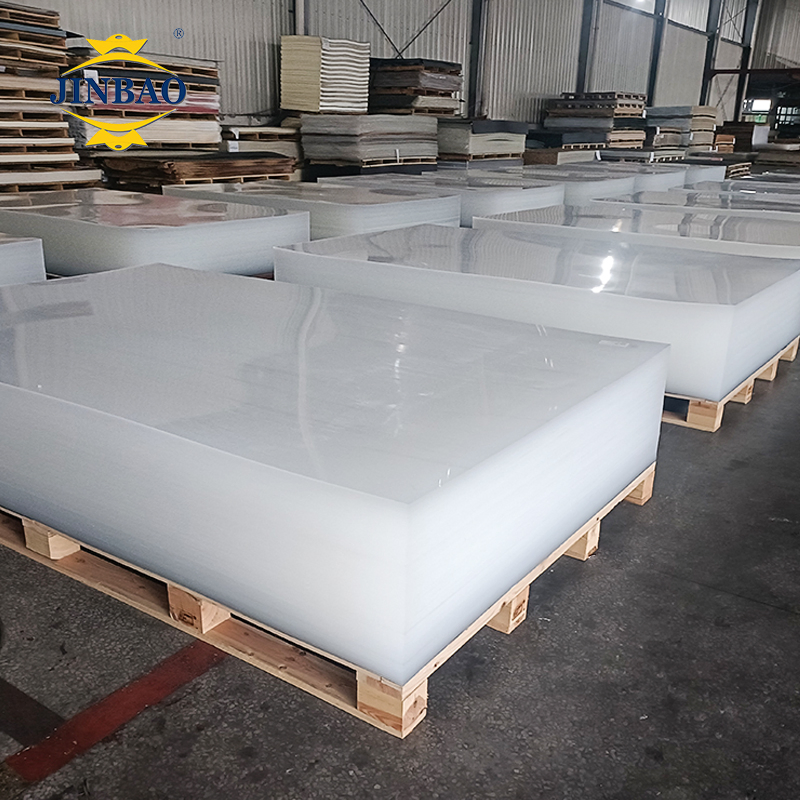 Jinbao Solid Surface Thick 100 50 20mm Marble White Clear Transparent Color Perspex Board Acrilico Panel Glass Cast Acrylic PMMA Sheet for Swimming Pools