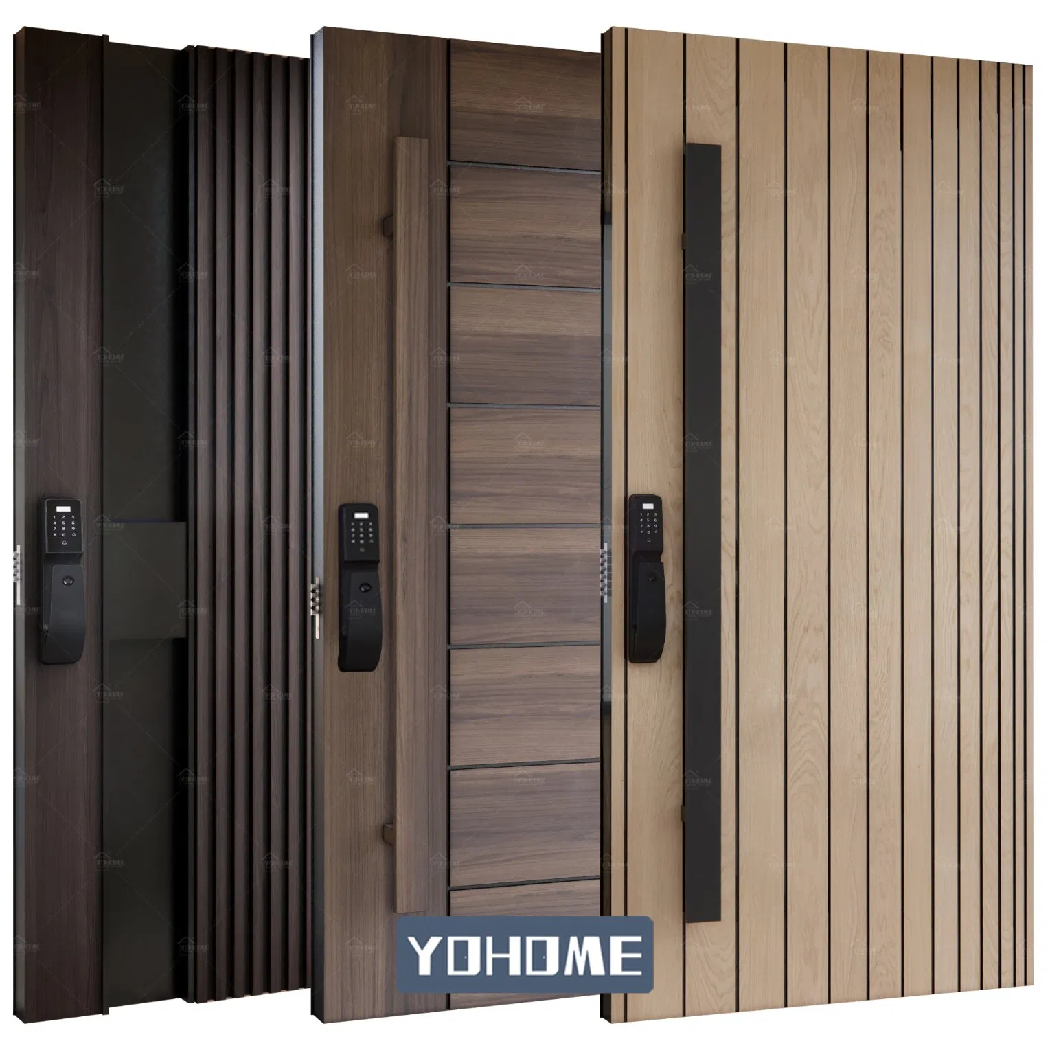 American Latest Design Wood Single Main Entrance Door Design Luxury Villa Exterior Door Pivot Principal Solid Wooden Front Doors