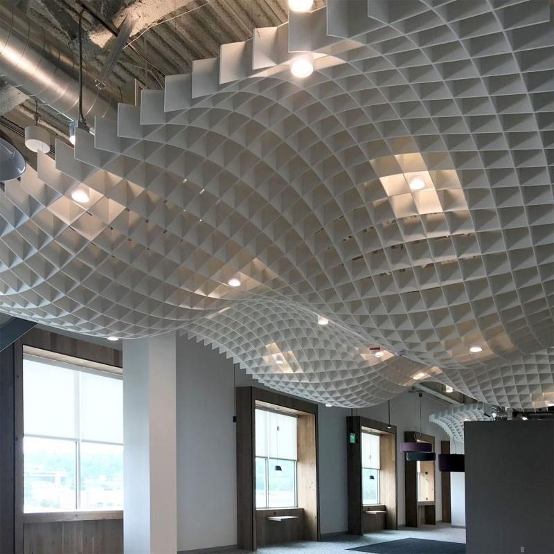 100% High Quality Polyester Fiber Acoustic Panel 3D Wall Panel