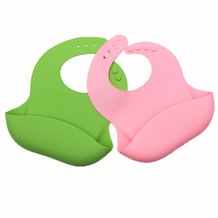 Manufacturer Custom Logo Waterproof Baby Food Pocket Silicone Bib