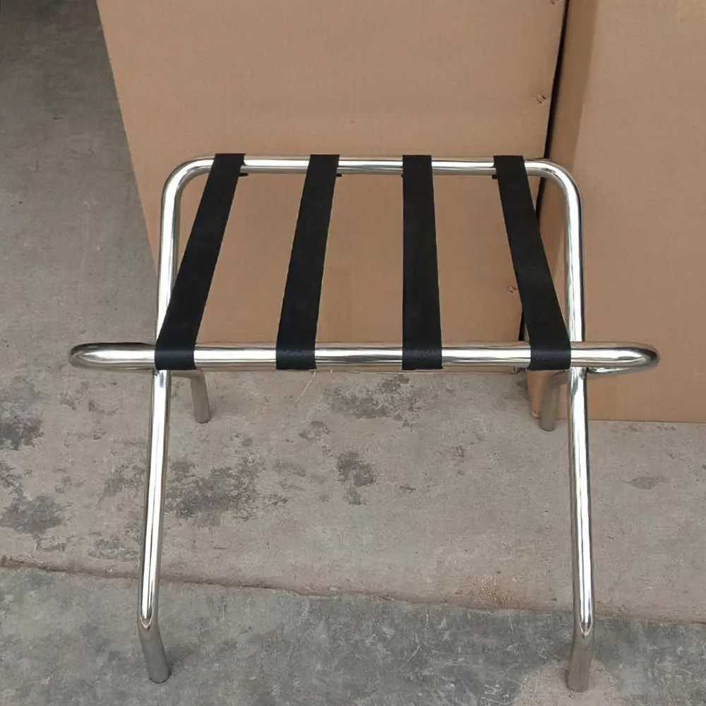 X-Shape Metal Luggage Rack Suitcase Stand Hotel Travel Bag Storage