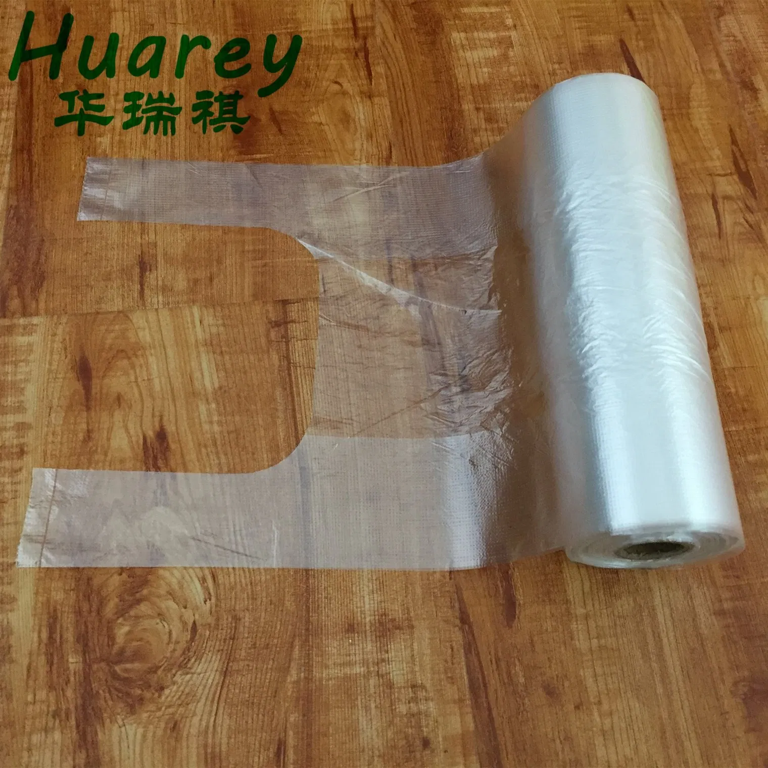 HDPE LDPE Clear Plastic T-Shirt Bag on Roll