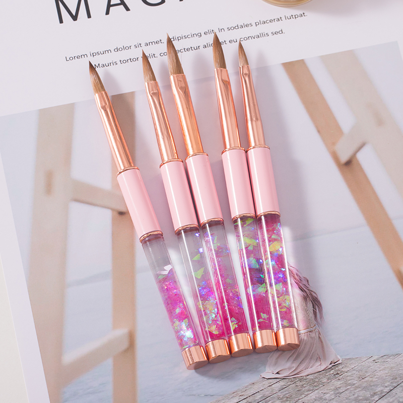 Guyo Pink Kolinsky Acrylic Nail Art Brush for Nail Beauty