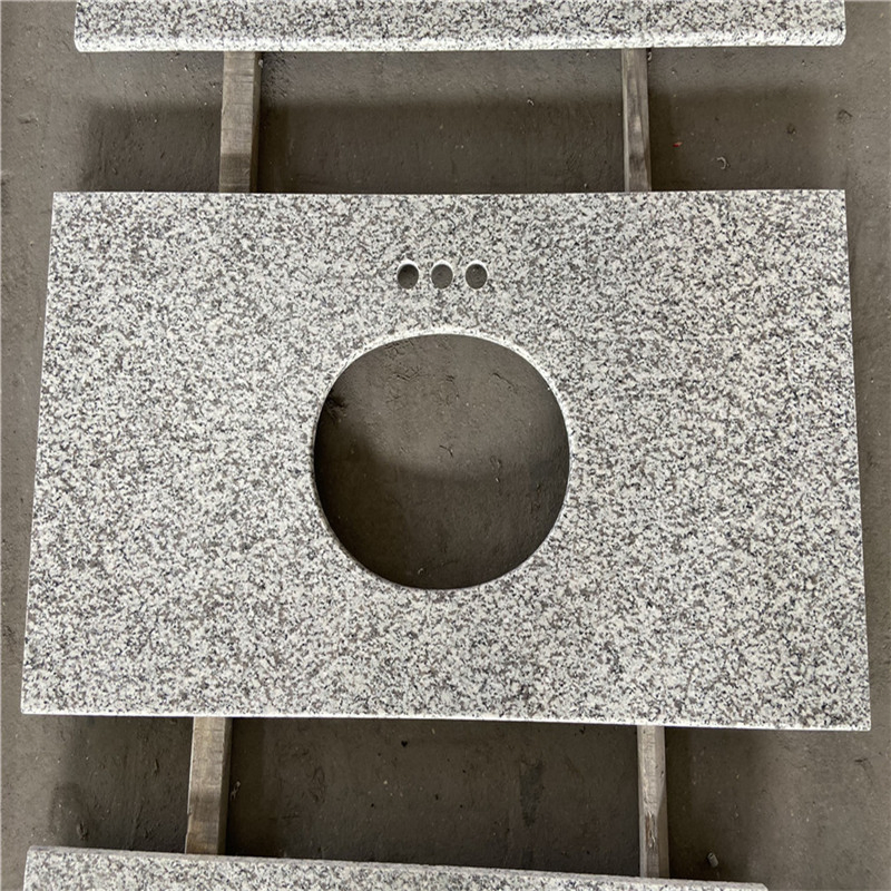 Factory Direct Custom Luna Pearl Granite Bathroom Vanity Tops for Hotel and Home
