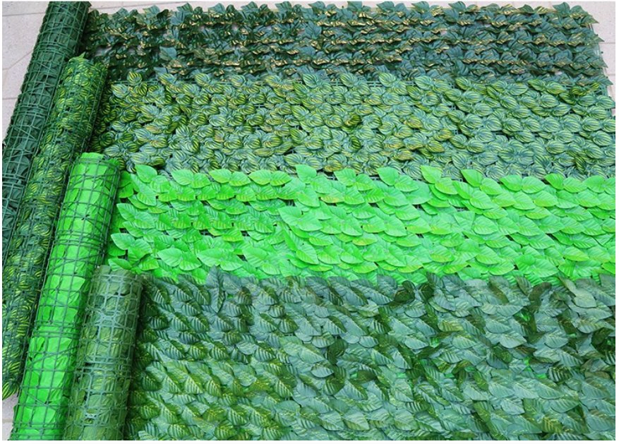 Synthetic Leaf Plastic Garden Privacy Hedge Outdoor Anti-UV Artificial IVY Fence