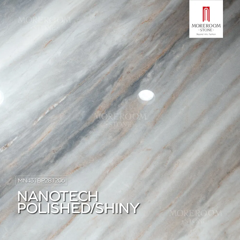 1200X2700mm Blue Polished Finish Natural Marble Slab 6mm Sinterflex Stone Wall Panel