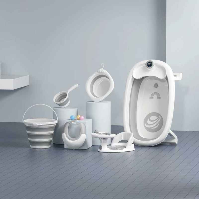 Детская ванночка складная с термометром и сиденьем