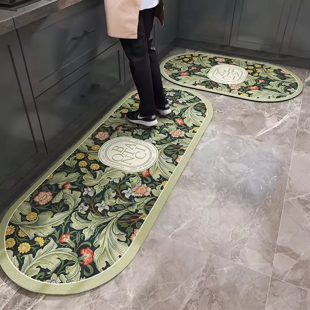 PVC Foam Kitchen Floor Mat Novelty Design China Factory Supply Washable Non-Slip Waterproof Door Mat