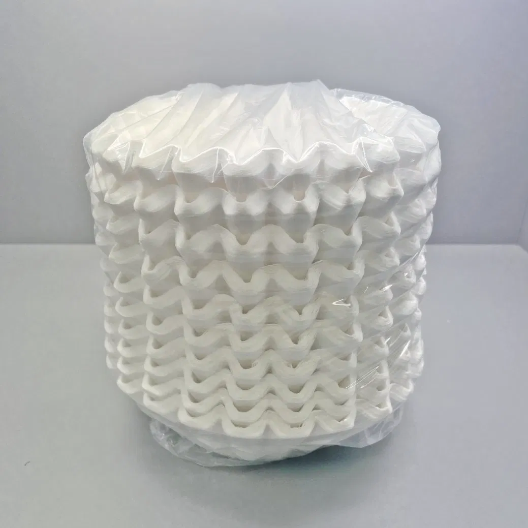 Durable Natural and White Color Basket Bowl Shape Coffee Filter Paper 6-10 Cups Coffee Maker