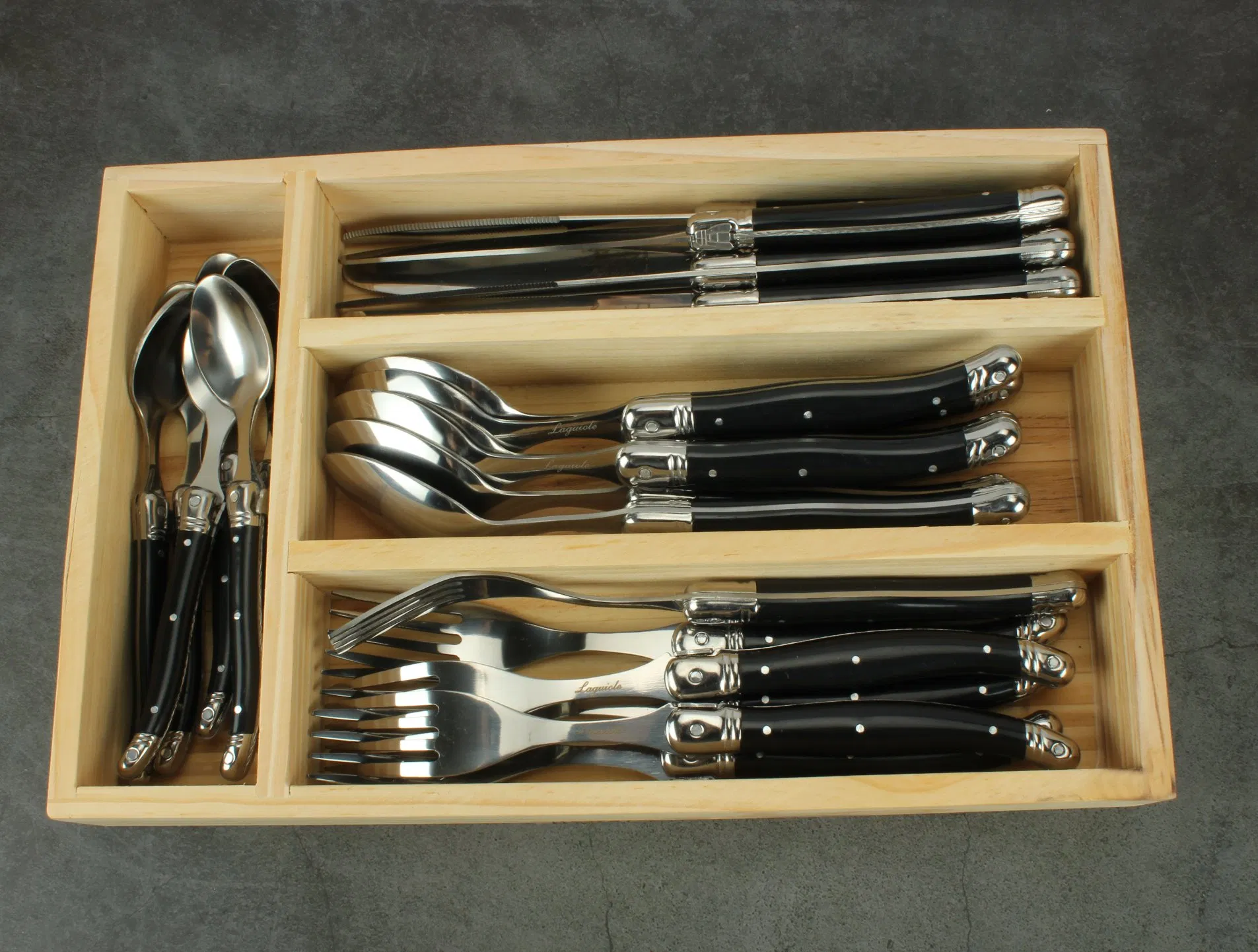 24-Piece ABS Handle Laguiole Cutlery Gift Set/Dinner Set (SE-K53)