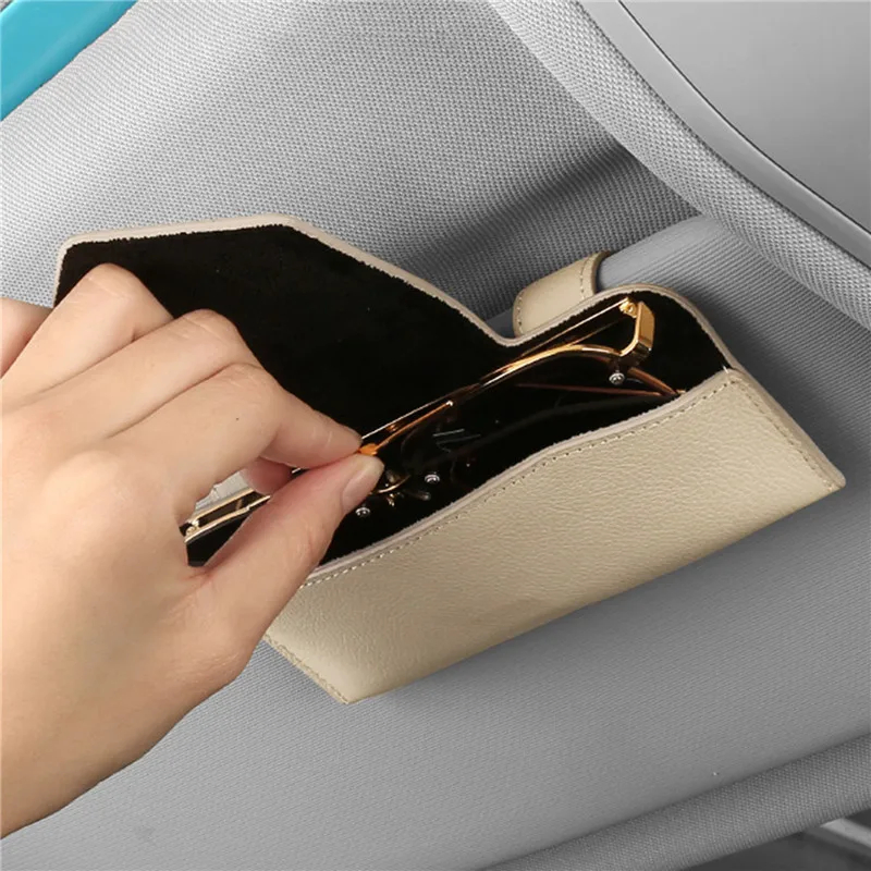Customized Multi-Function Auto Sun Visor Glasses Holder Sunglasses Clip Portable Card Ticket Holder
