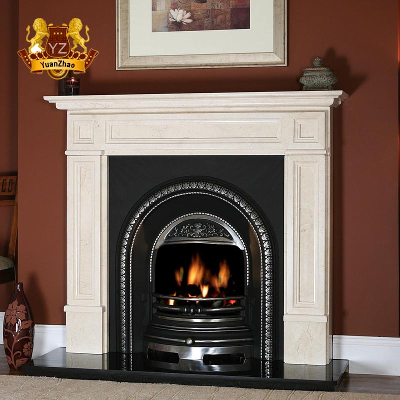 China Factory Handmade Carved Natural Stone Marble Fireplace Mantel for Home Decoration