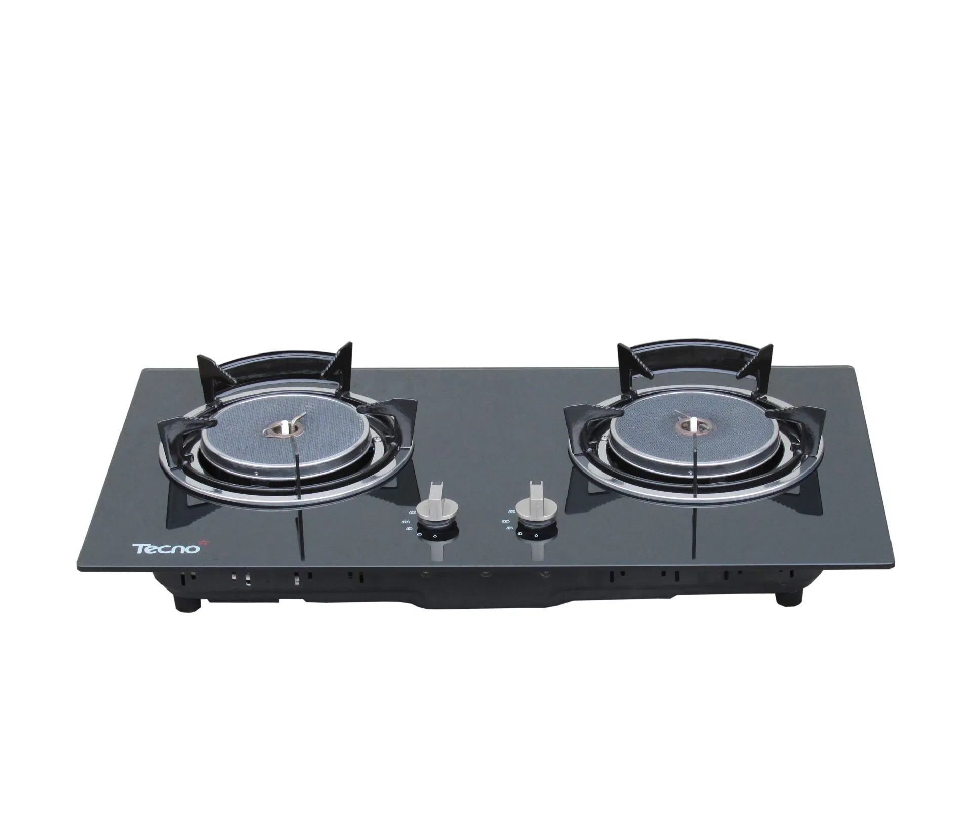 Goldk GS-057 Premium Quality Black 2 Burner Built-in Stainless Steel Infrared Gas Hobs