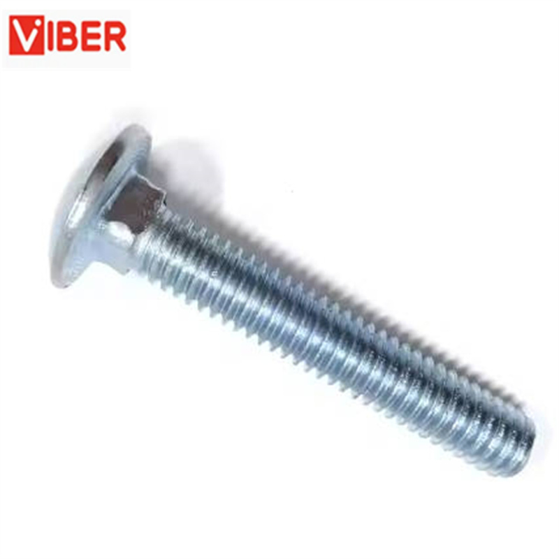 M10 M12 M16 Zinc Cup Square Carriage Bolt Coach Screw with Hex Full Nuts DIN 603