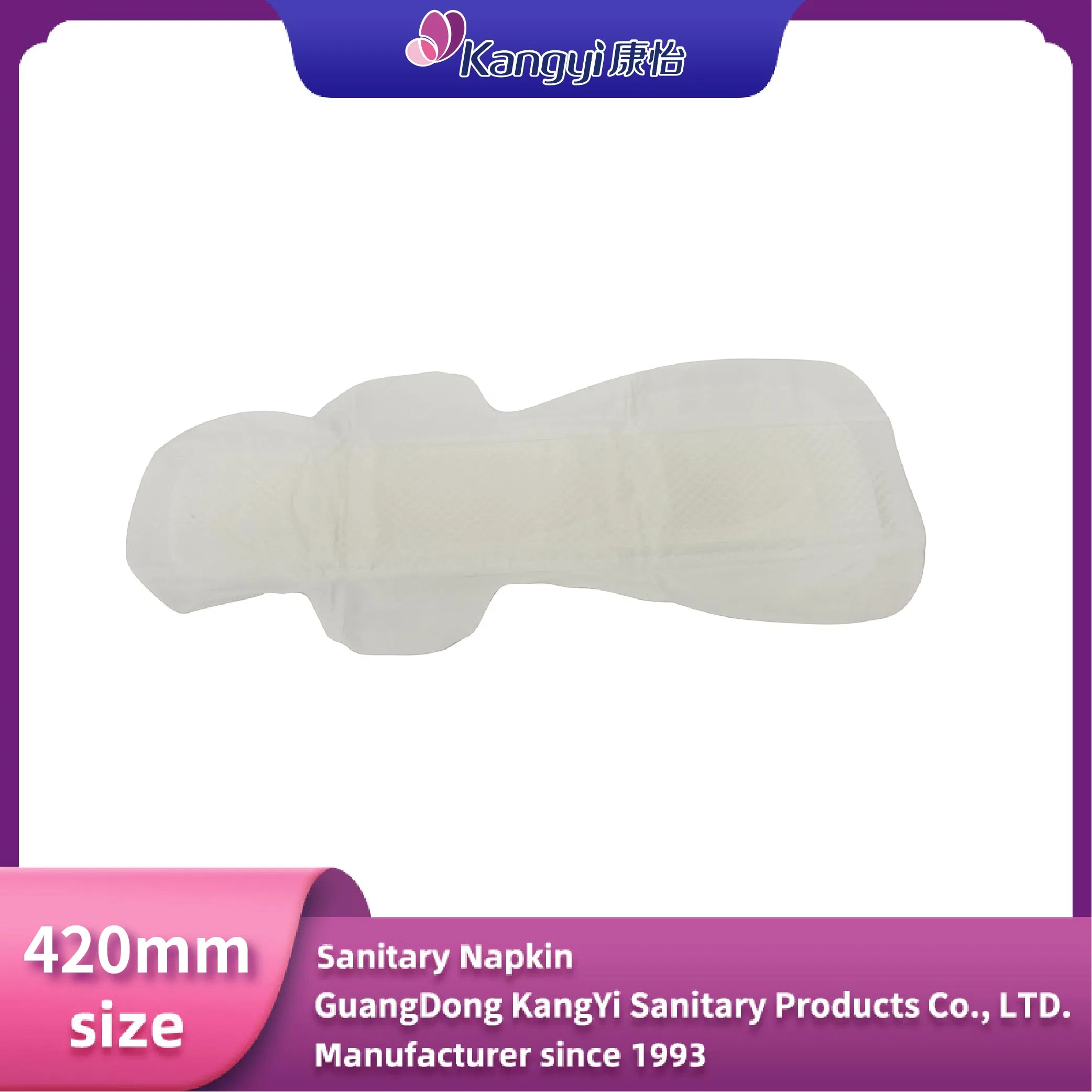 Ultra-Soft 420mm Night Sanitary Napkins for All-Day Comfort