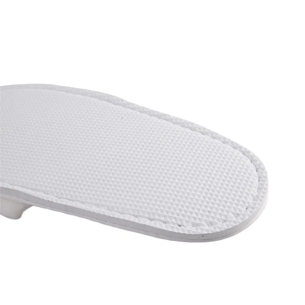 Wholesale Guest Slippers White Velour Hotel Slipper